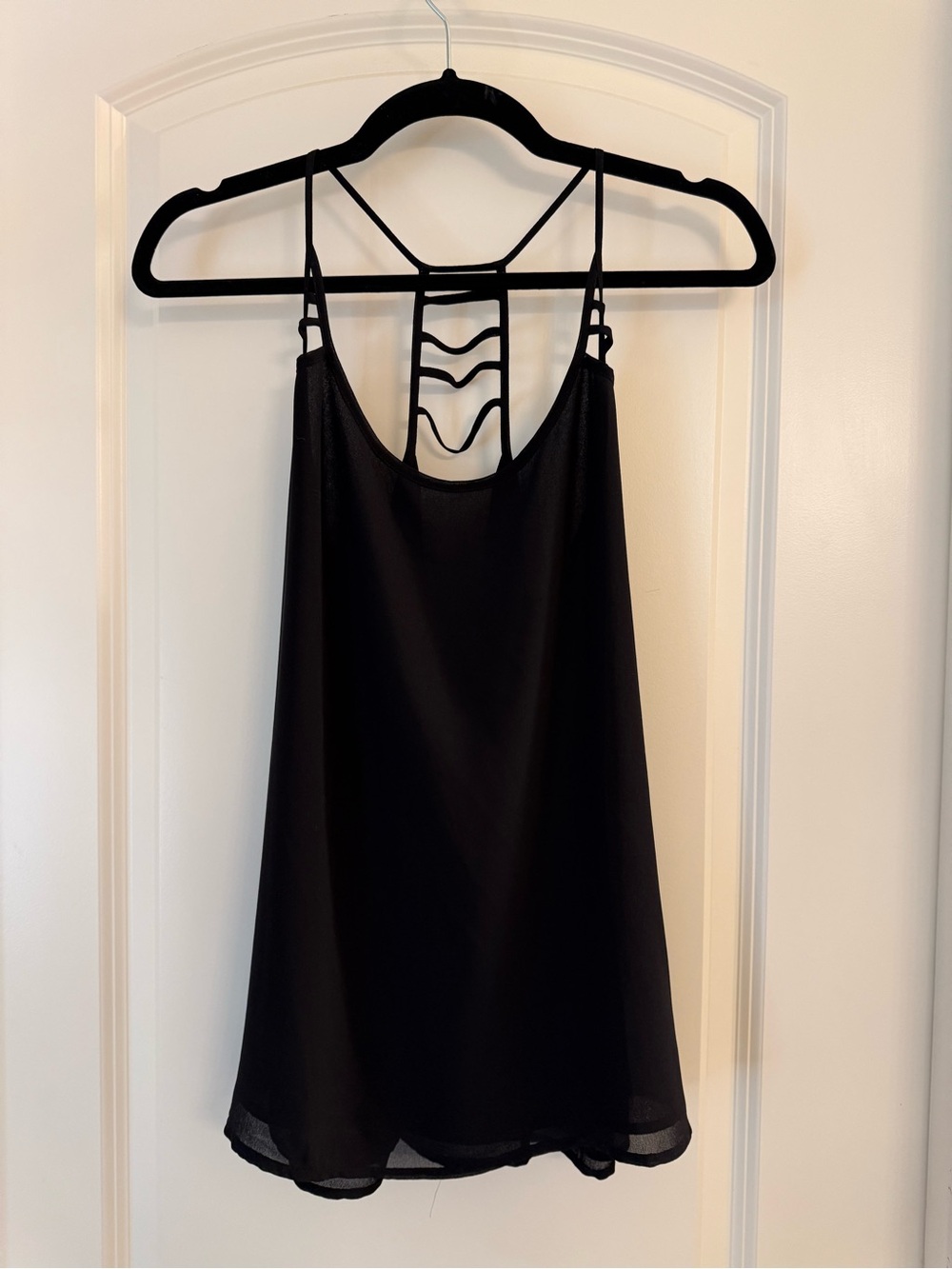 mahina Black Flowy Tank